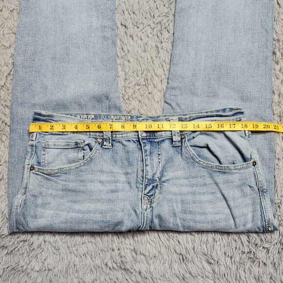TK Axel Jeans Mens Size 36x30 Blue Denim Stretch Light Distress Relaxed Straight - Picture 7 of 13